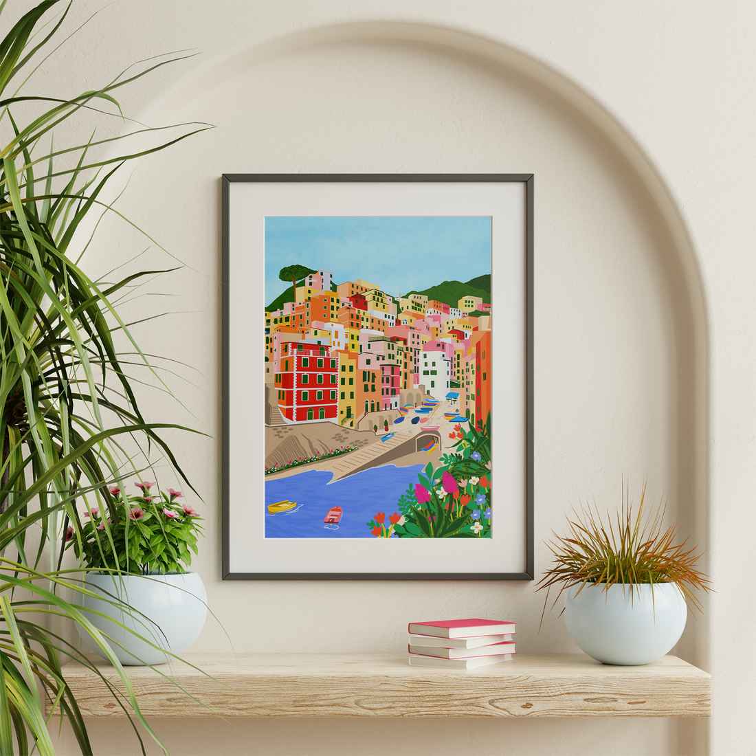 Sunset in Cinque Terre Art Print