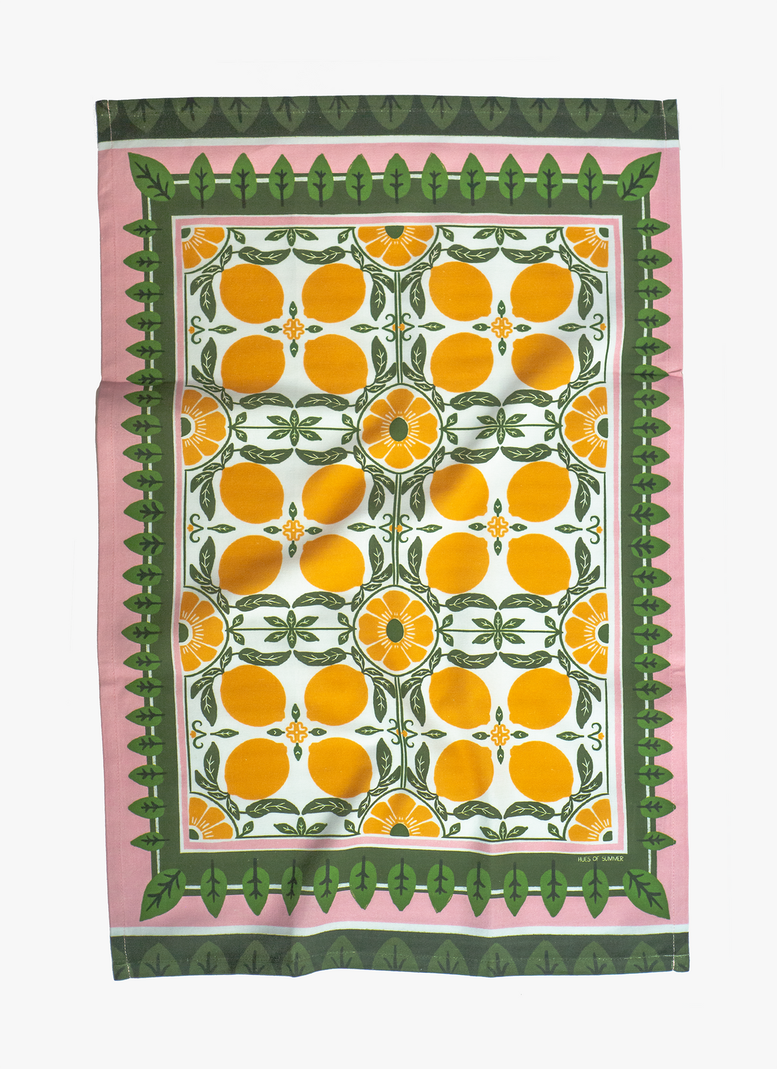 Lemon Mosaic Tea Towel