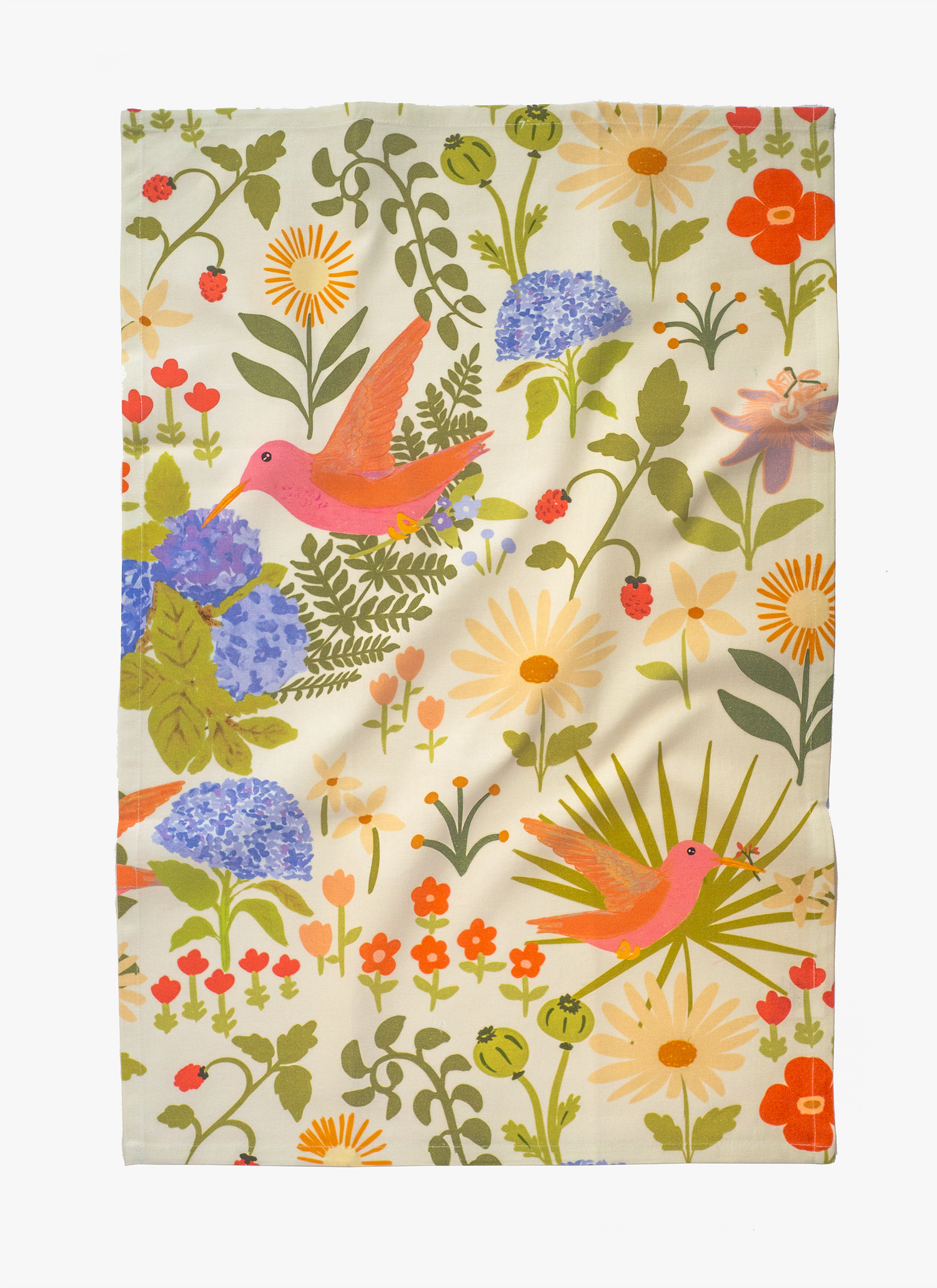 Hummingbird Orchard Tea Towel